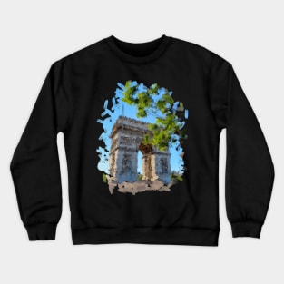 Arch of Triumph oil painting Crewneck Sweatshirt